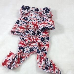 Festive Red and White Pet Outfit XS NWOT